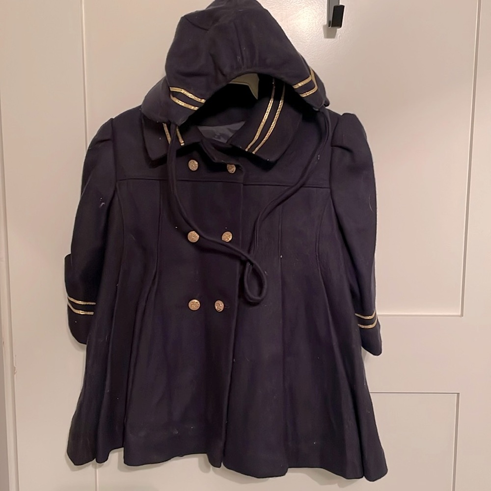 Vintage Toddler Peacoat with matching hat